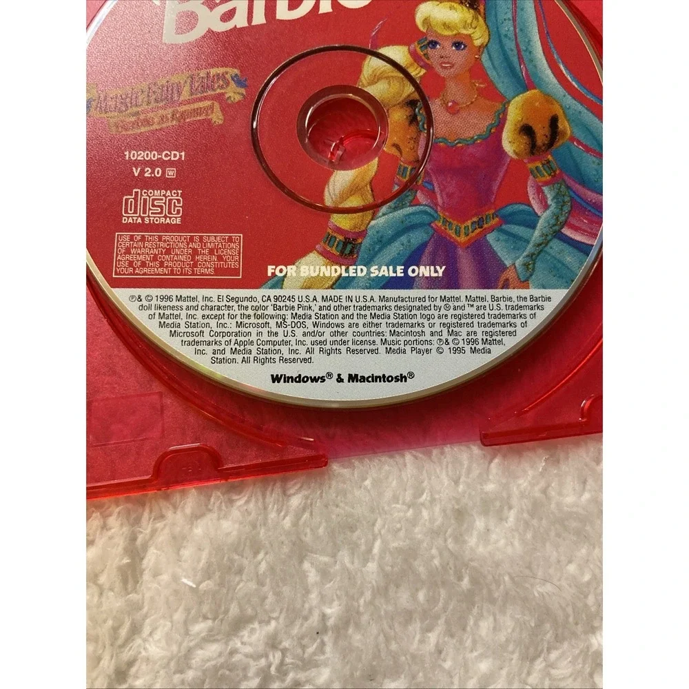 Barbie Magic Fairy Tales As Rapunzel PC CD ROM VTG For Bundled Sale Only 1996